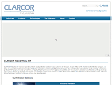Tablet Screenshot of clarcorindustrialair.com